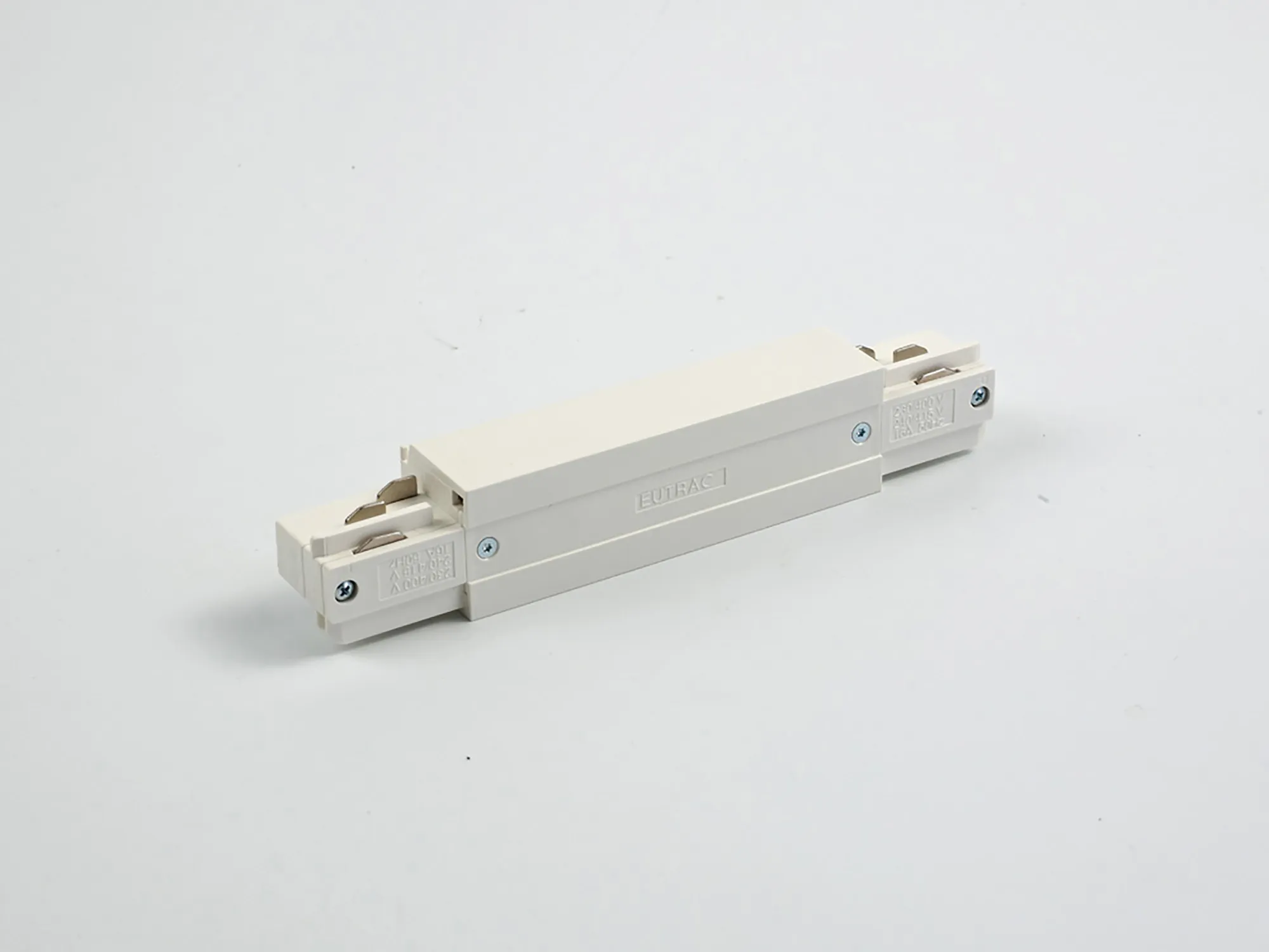 Straight Coupler With Feeding Option 3 Circuit Surface Mounted Track 555 1 1208 1  Eutrac 3 Circuit Surface-White